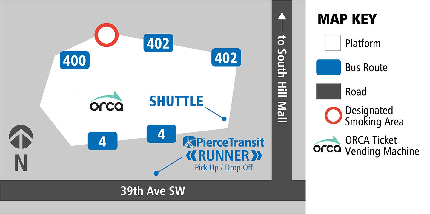 South Hill Mall Transit Center map