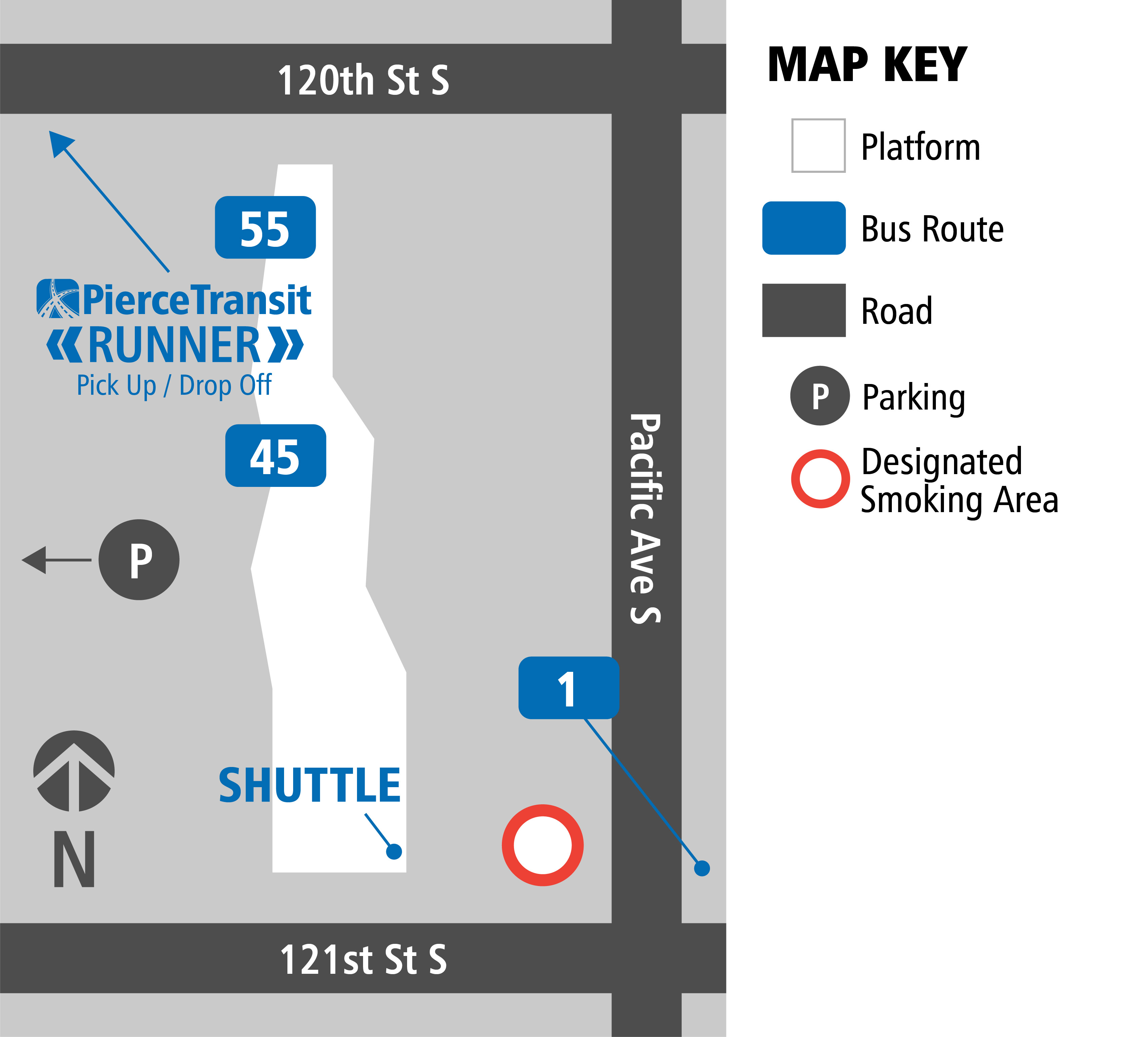 parkland transit center map